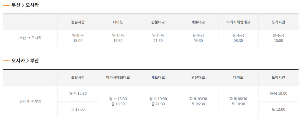 부산에서 배타고 일본 오사카 가는 방법(팬스타 크루즈)