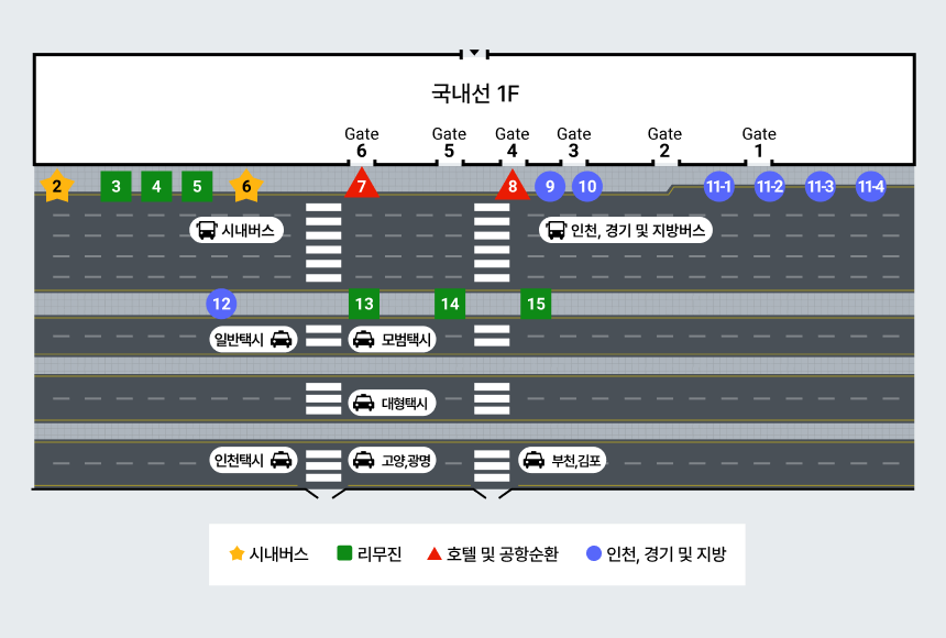 김포공항 국내선 버스 타는곳