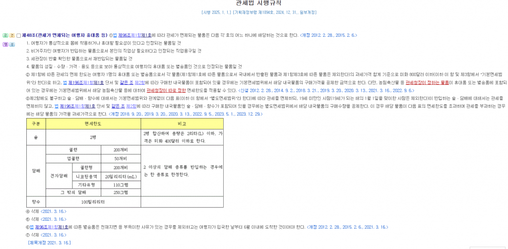 해외여행 주류 면세 2병 제한 폐지 소식