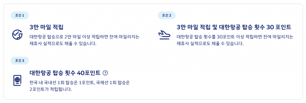 대한항공 모닝캄 조건과 혜택(가족합산)