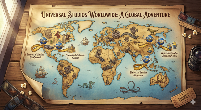 전세계 유니버설 스튜디오 어디에 있을까?